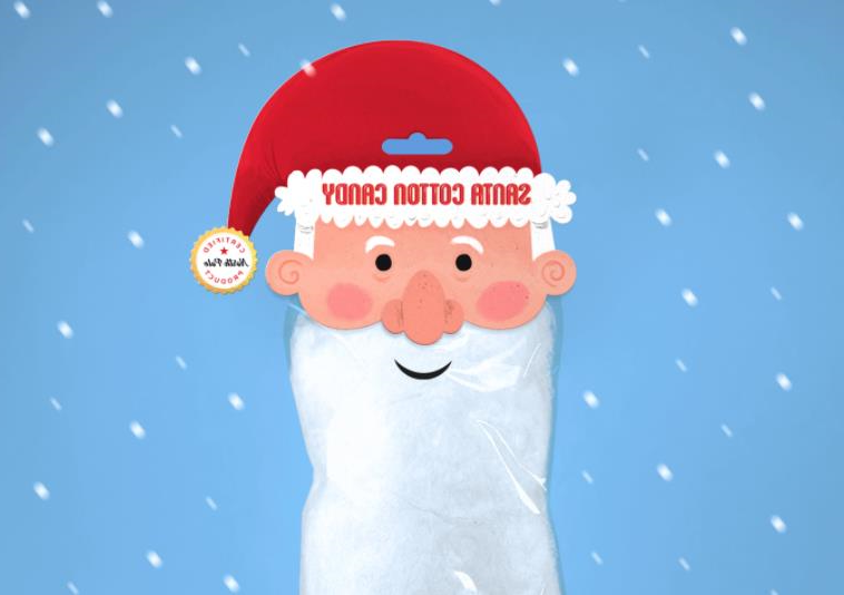 圣诞老人形象的棉花糖包装设计