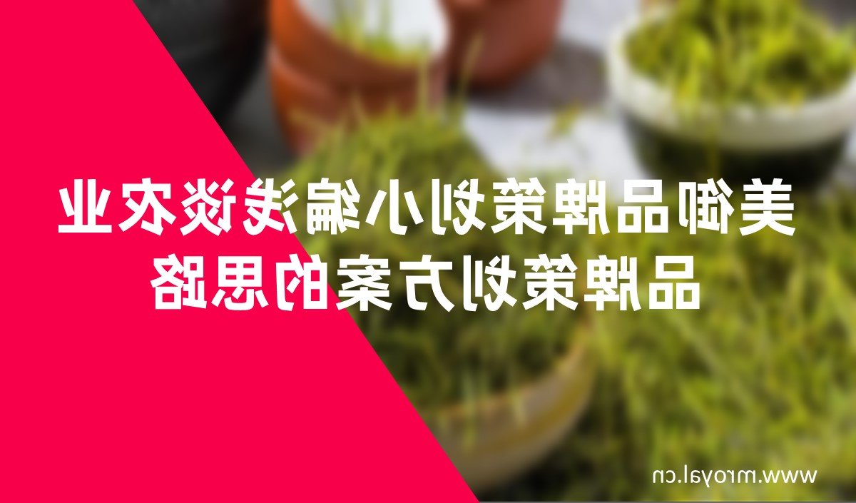 天博综合体育官方app下载品牌策划小编浅谈农业品牌策划方案的思路